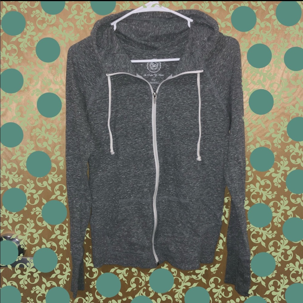Grey Zip Up (with thumb holes!)
